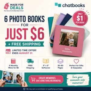 Chatbooks 6 photo books for $6 with free shipping gift deal