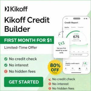 Kikoff Credit Builder first month $1 promo deal