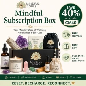 Mindful Subscription Box with crystals wellness products and 40% discount offer