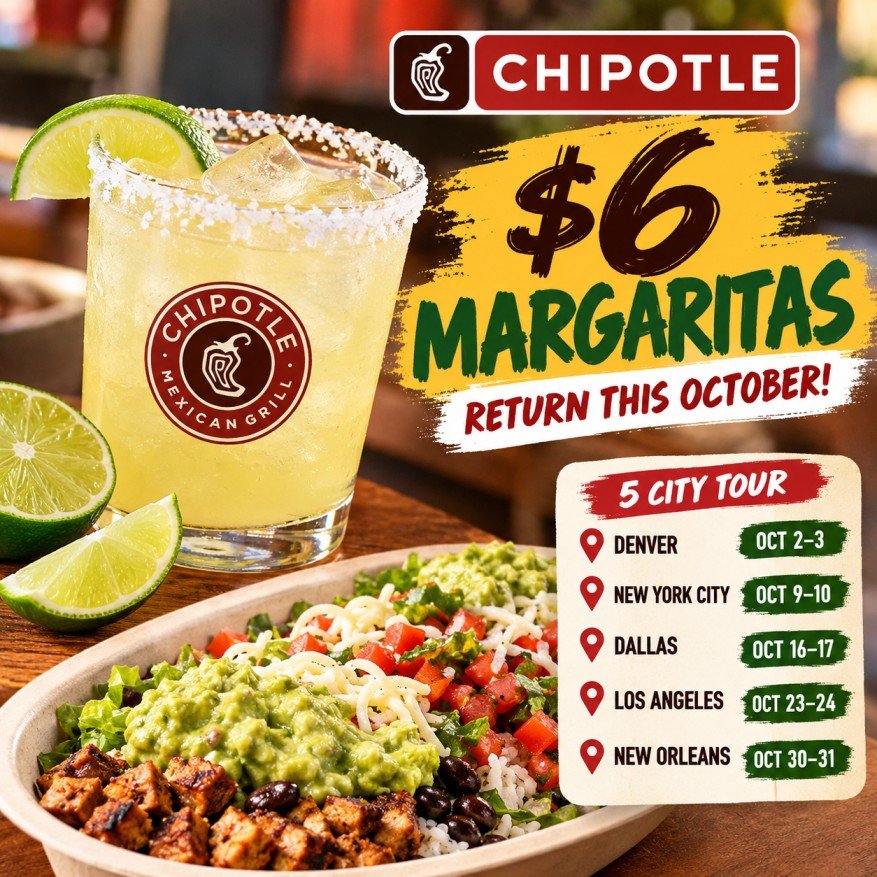 Chipotle $6 Margarita Summon the Spirits Tour