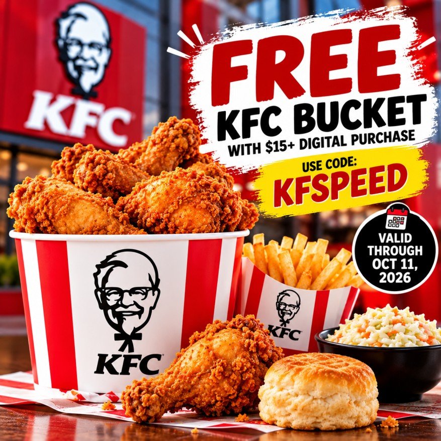 Current KFC deals and free bucket offer