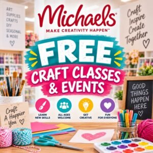 Michaels free craft classes, Kids Club and free in-store events
