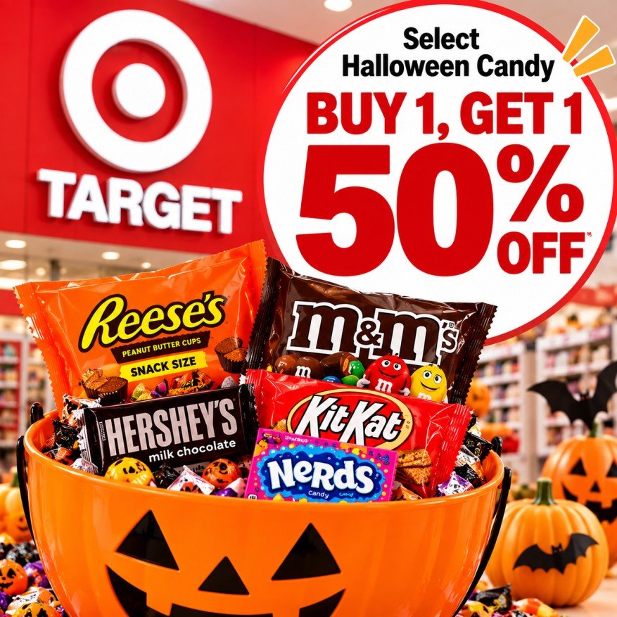 Target Halloween candy and snacks Buy 1 Get 1 50 percent off deal