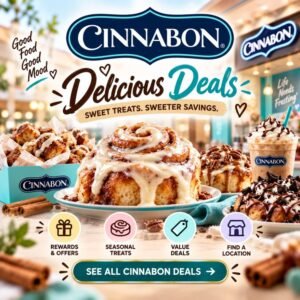 Cinnabon deals, Rewards offers, coupons and freebie promotions