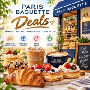 Paris Baguette bakery café deals, PB Rewards, pastries and coffee offers