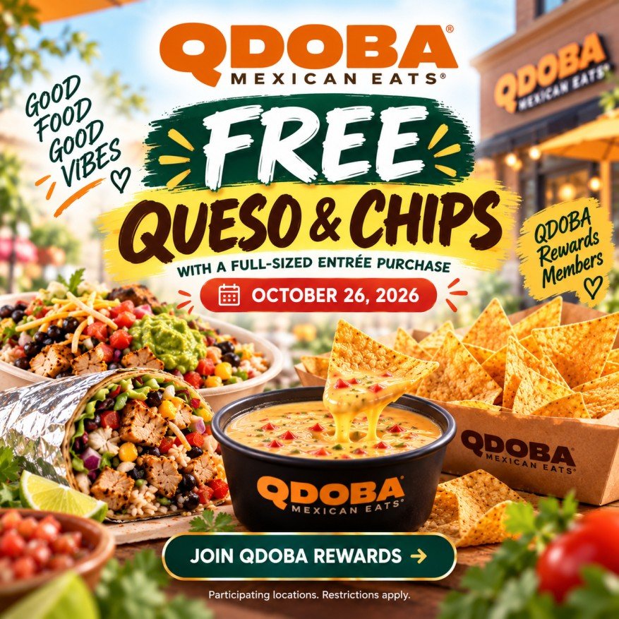 QDOBA Full Moon free chips and queso offer