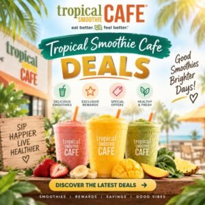 Tropical Smoothie Cafe deals, coupons, rewards and smoothie savings