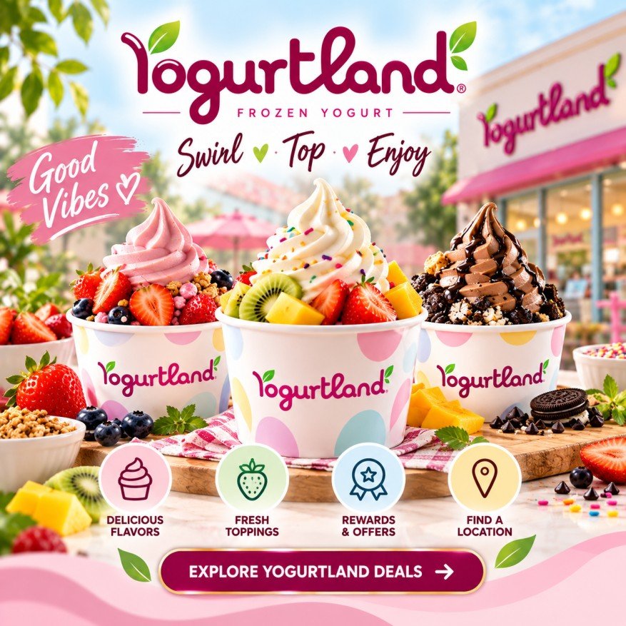 Yogurtland Deals, Coupons & Real Rewards Yogurtland frozen yogurt deals, coupons, and Real Rewards
