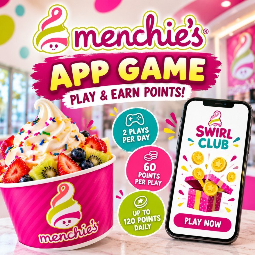 Menchie's app game and points promotion through October 4, 2026