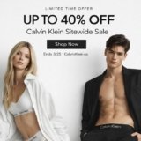 Calvin Klein Sale: Up to 40% Off Sitewide (Limited Time Deal)