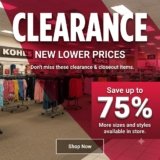 Kohl’s Clearance Sale: Save Up to 75% Off Fashion, Shoes & Home Deals