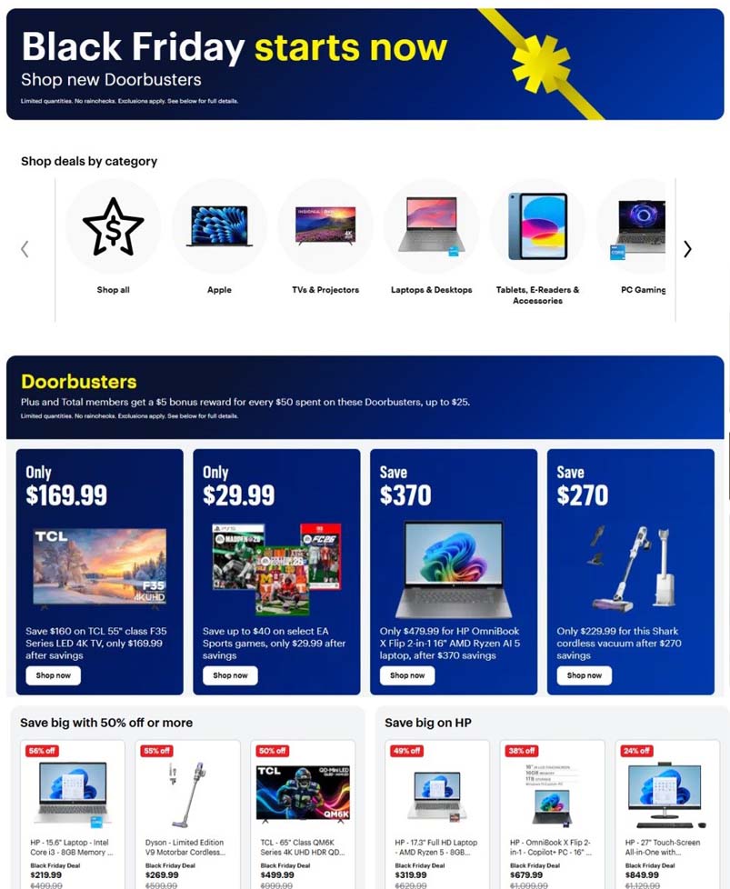 Best Buy Black banner