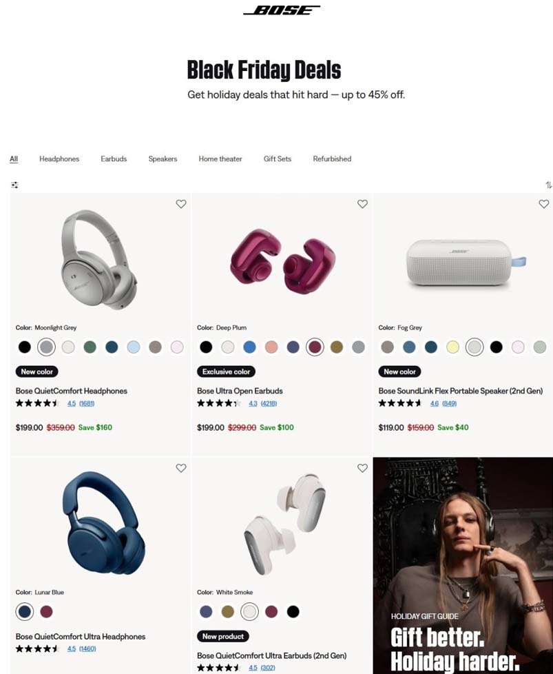 Bose Black Friday banner