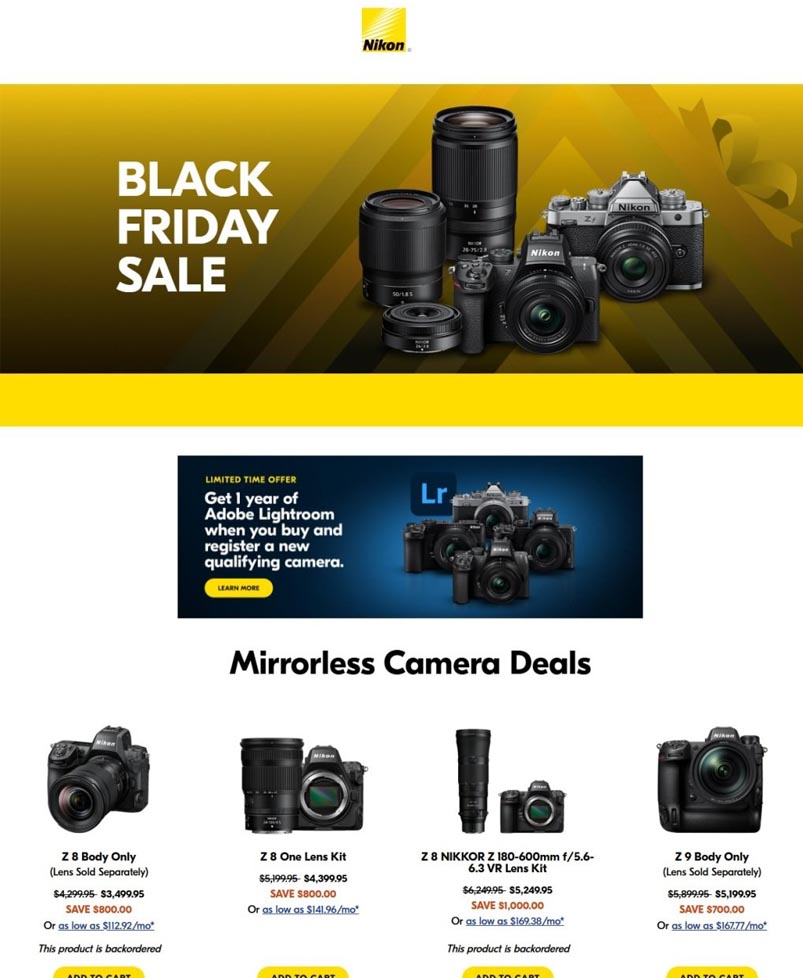 Nikon Black Friday banner 1