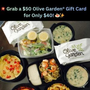 Grab a $50 Olive Garden Gift Card for only $40 – Exclusive Giftory Offer on MadeForDeals