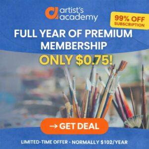 Artist’s Academy Premium Membership 99% off subscription deal for $0.75