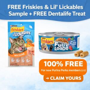 FREE Friskies Wet Food and Lil’ Lickables Cat Treat Sample with Dentalife