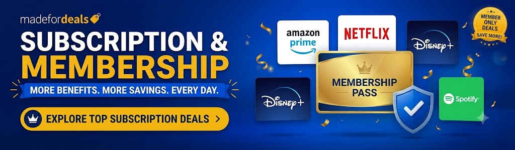 Subscription and Membership Deals Banner – Save on Streaming, Shopping, Memberships and Premium Services